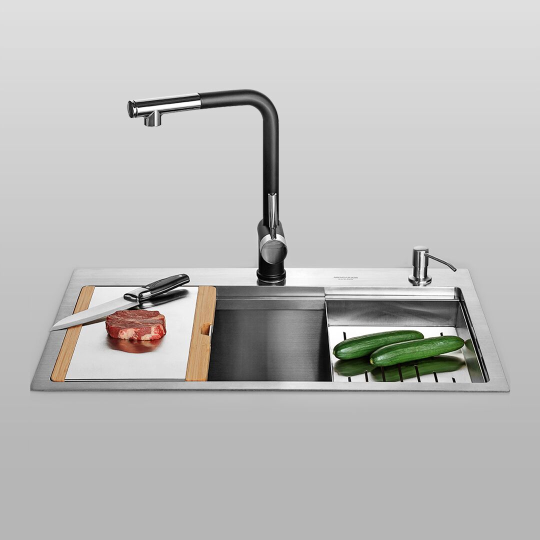 Внешний вид мойки Сяоми Mensarjor Kitchen Multi-Function Manual Sink