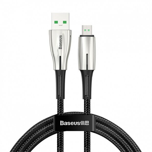 Кабель Baseus Waterdrop Cable USB For Micro 4A 1m CAMRD-B01 (Black/Черный) - 4