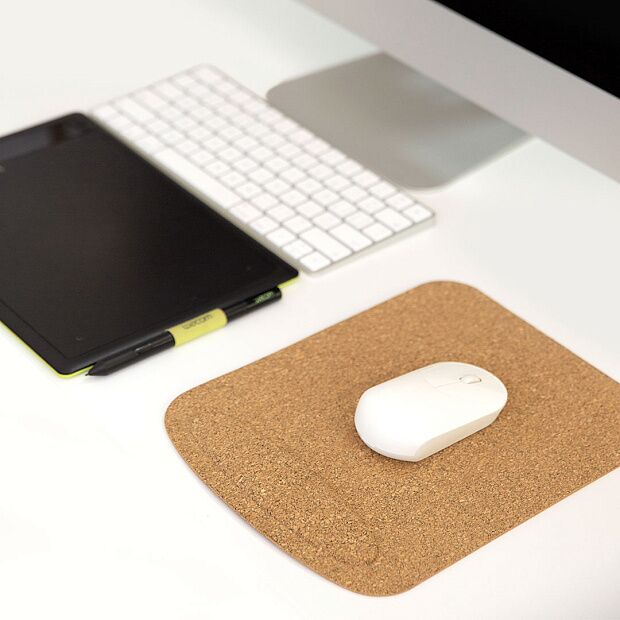 Xiaomi Acorn Natural Cork Wrist Support Mouse Pad (Brown) - 4