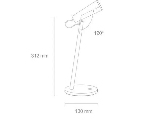 Настольная лампа Mijia Rechargeable Desk Lamp (White/Белый) - 6