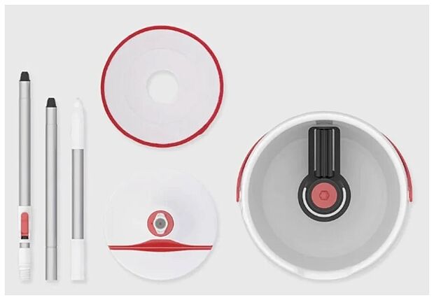 Вращающаяся швабра Xiaomi Appropriate Cleansing YD-02 (Red-Grey/Красный-Серый) - 6
