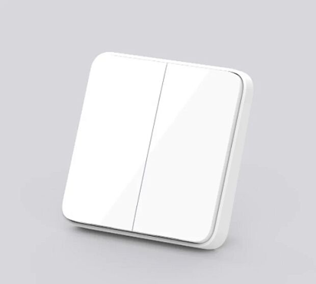 Умный настенный выключатель Mijia Smart Wall Switch DHKG02ZM двухклавишный  (White) - 2