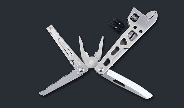 Мультитул Xiaomi Nextool Multi-Function Wrench Knife Stainless Steel в разложенном виде