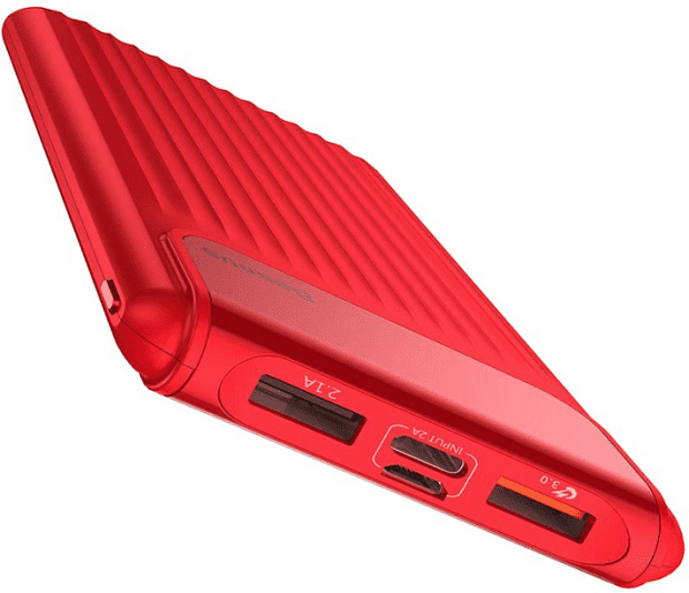 Внешний аккумулятор Baseus Thin QC3.0 Dual Input Digital Display Power Bank 10000mAh (Red/Красный) - 2
